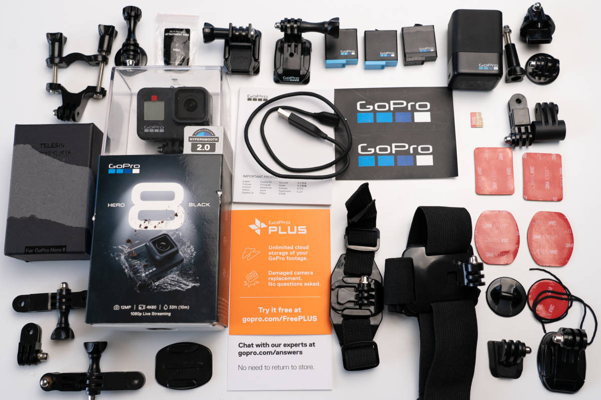 GoPro8 Black 美品+NDフィルターセット+バッテリー×3等4K60P-