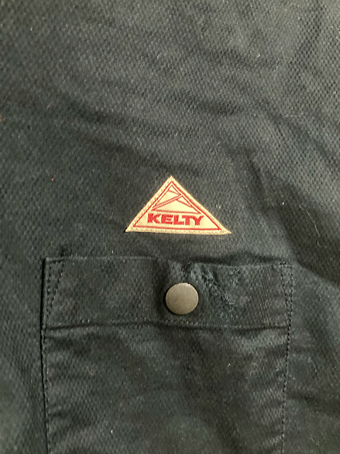 ★【KELTY：ケルティ】ノーカラー ワークシャツ ストレッチ キャンプ トレッキング アウトドア sizeS/ブラックの画像4