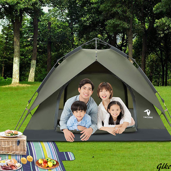 アウトドア　キャンプ　テント　3人用　ワンタッチ式　簡単設置　趣味　持ち運び簡単　uvカット加工 防風防水 折りたたみ