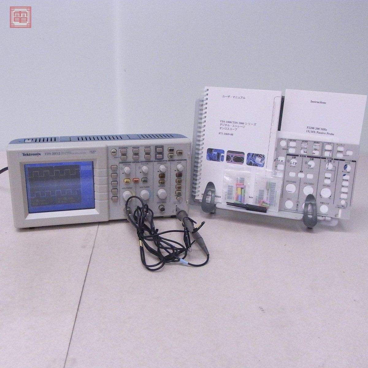 テクトロニクス TDS2012 100MHz 2ch デジタルオシロスコープ 取説付