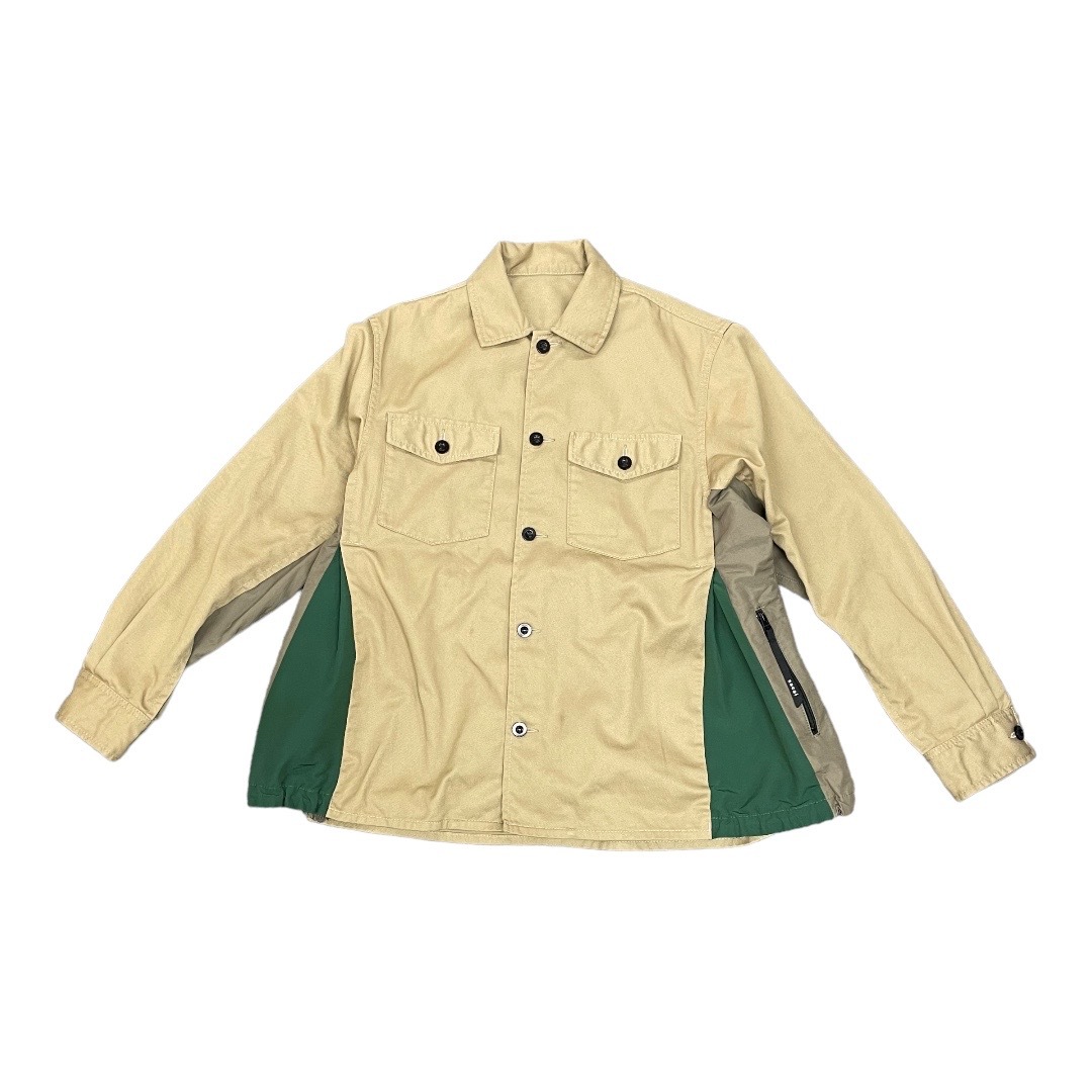 Sacai サカイ 21AW Chino×Grosgrain Shirt 再構築切替えドッキング