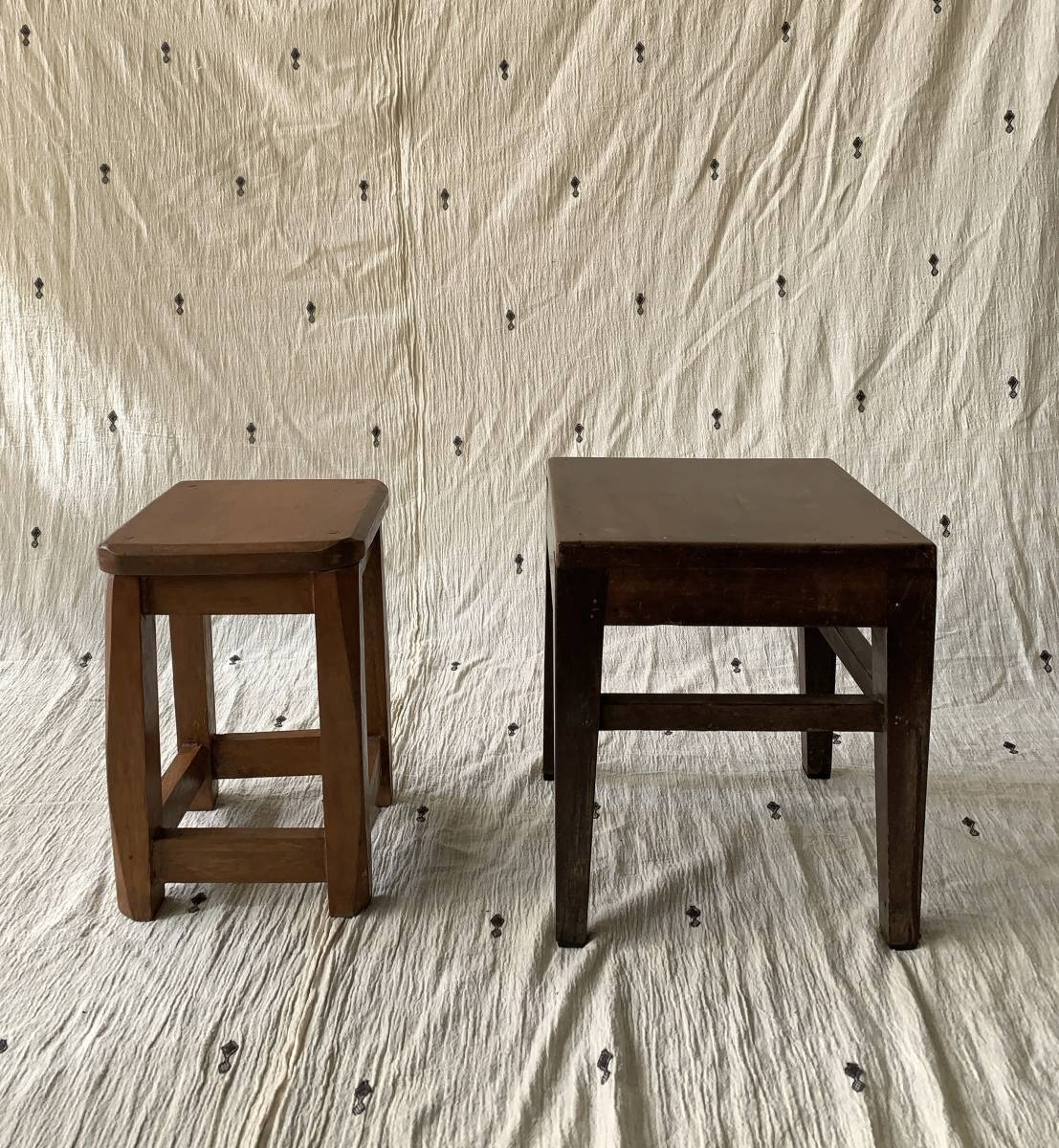 最安値挑戦】 スツール 古道具 無垢材 木台 飾り台 椅子 イス