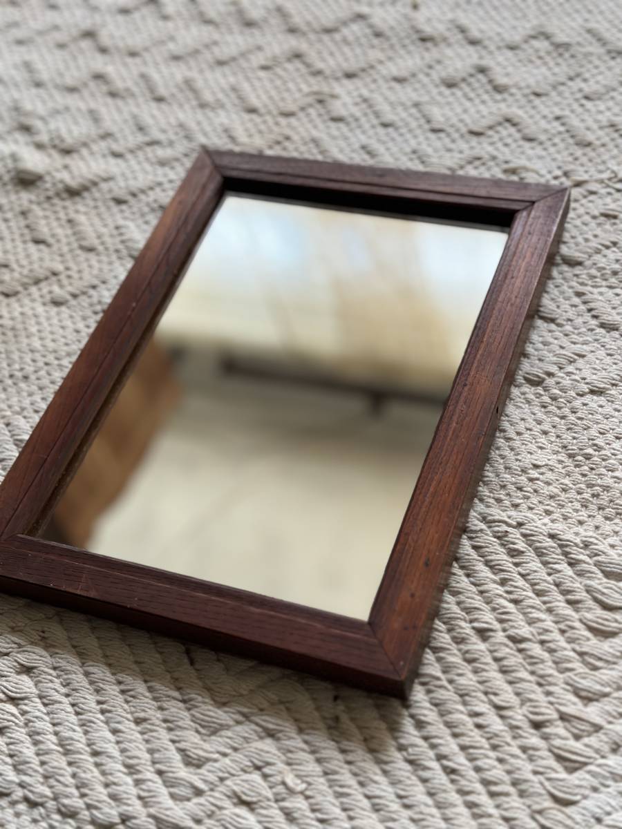 大人気の 鏡 ヴィンテージ 木枠 木製 古木 壁掛け ミラー ヴィンテージ