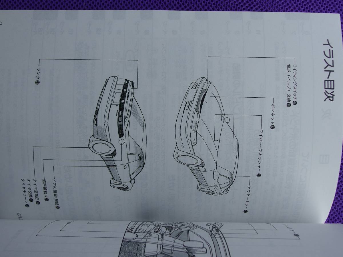 新品★ＳＶＸ 取扱説明書〈95〉「S4」1995年6月（平成7年6月～最終型）・アルシオーネ SVX（CXW）S4_画像4