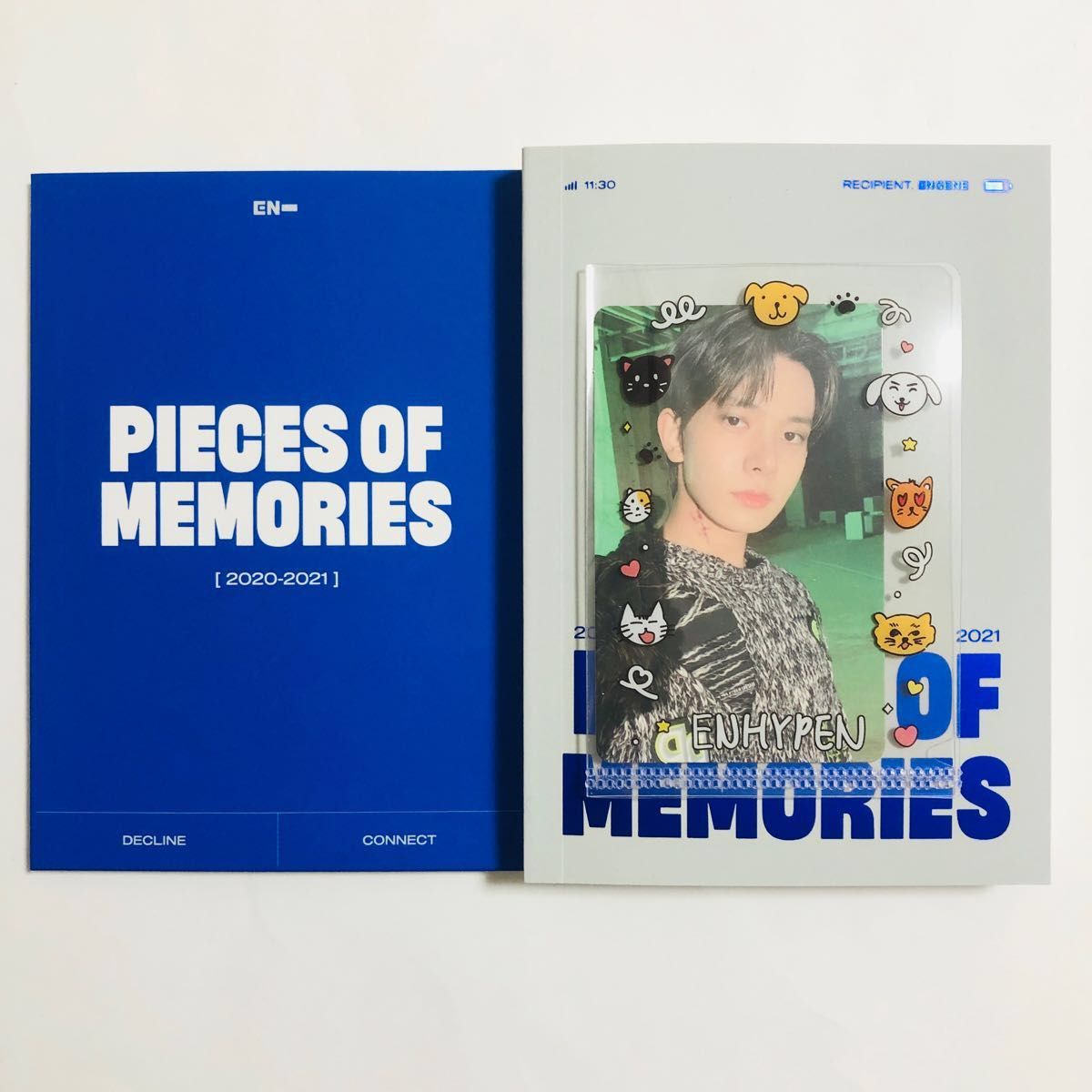 ENHYPEN memories メモリーズ　ヒスン　トレカ　PIECES OF MEMORIES フォトブック　日本語訳付き