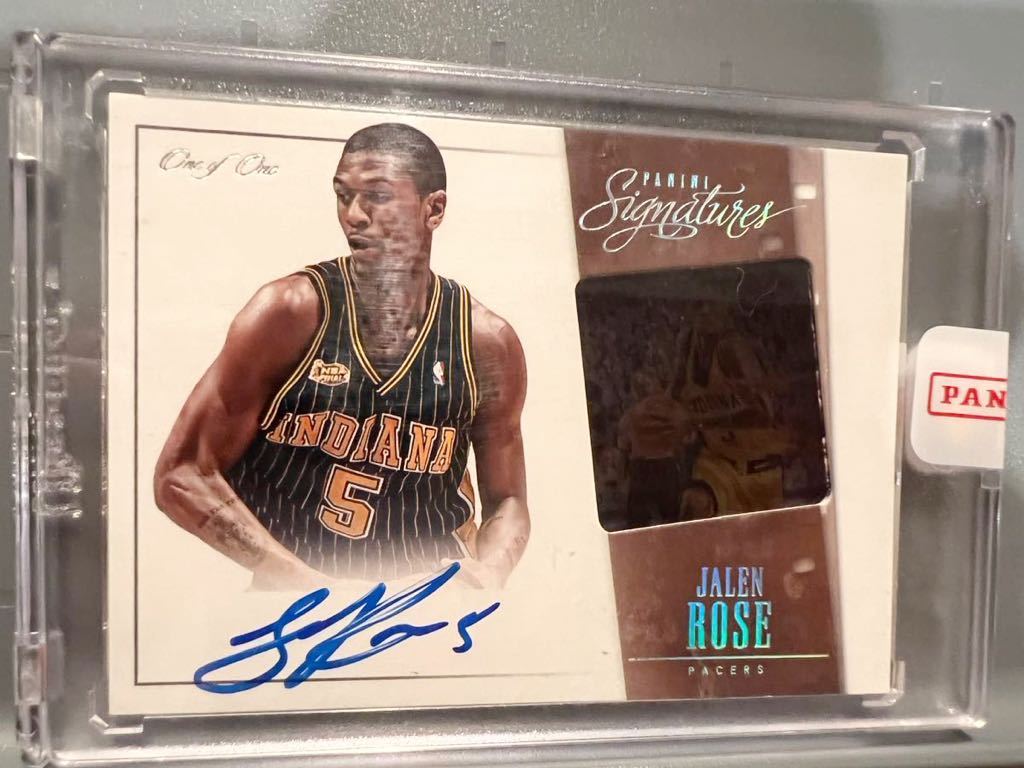 世界1枚 True One of One Sealed 1/1 Film Auto 13 Panini Jalen Rose ジェイレン・ローズ NBA 直書 サイン バスケ Pacers 2000 Finals MIP_画像3