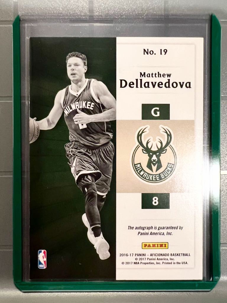 激レア選手/199 優勝年 Auto 16 Panini Matthew Dellavedova マシュー・デラベドバ NBA 直筆 サイン バスケ Bucks バックス オーストラリア_画像2