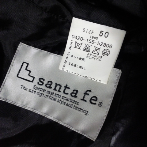 Santa fe サンタフェ 2way ナイロン ファー 切り替え ジャケット ベスト ブラック 中綿 ボア ダウン 黒 SANTAFE 黒_画像9