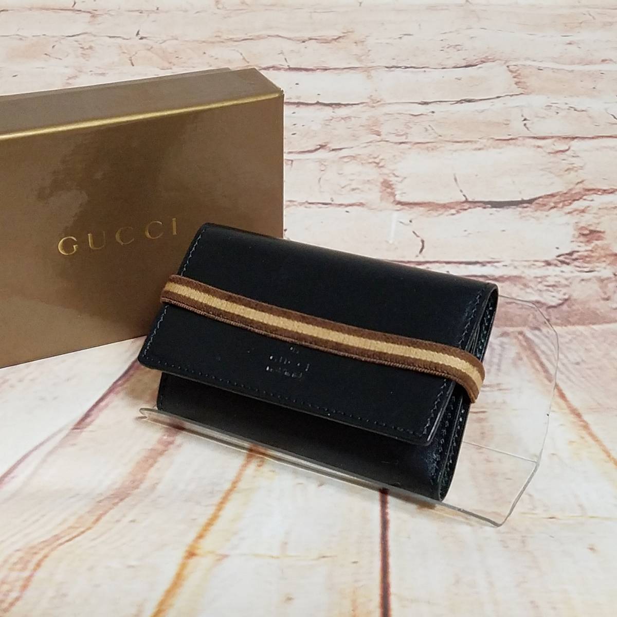 良好】 GUCCI グッチ 正規品 男女兼用 即日配送 本革 レザー 6連 キー