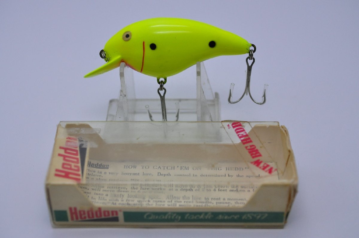 オールド ヘドン ビッグヘッド Heddon Big Hedd YFD 吹き目 箱付