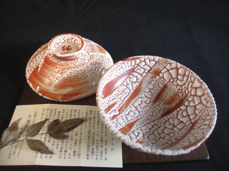 高級品市場 小鉢 梅花皮 赤志野 平小鉢 (2客組) 康元窯・佐藤公一郎