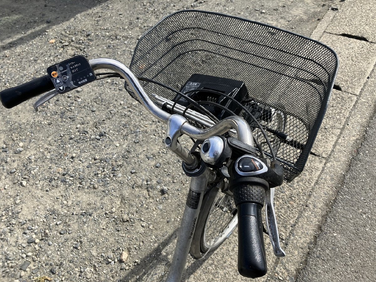 2106... shines!! used electric bike 1 jpy outright sales! Panasonic Bb silver ... basket attaching delivery Area inside is postage 2500 jpy . delivery 