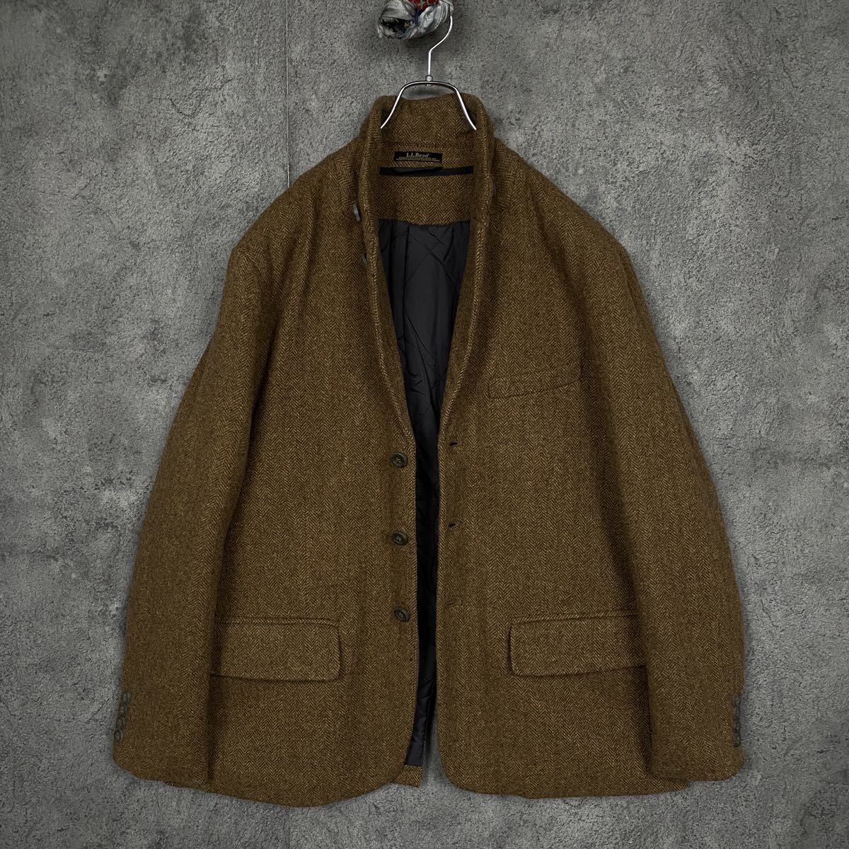 誠実 PRIMALOFT L.L.Bean ヘリンボーン JACKET エルエルビーン