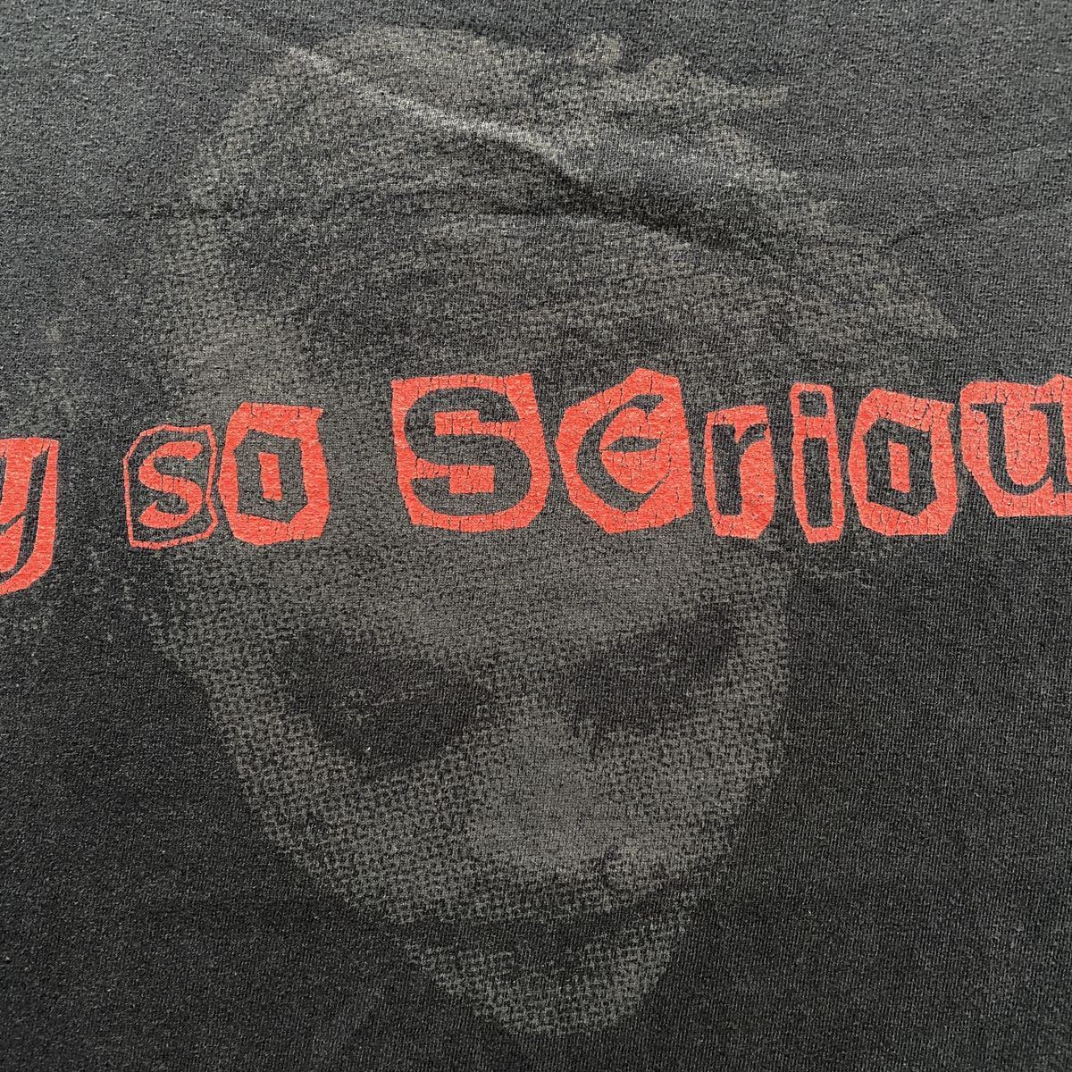 Dark Knight Joker Why So Serious Big Face Movie Promo Tee L Black Band Rap Tシャツ Batman ジョーカー 映画 ムービーT ダークナイト_画像3