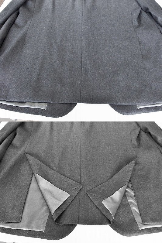 W* Mila Schon одиночный шерсть × кашемир tailored jacket * имя вышивка есть мужской 100-BE6 серый ok4604201219