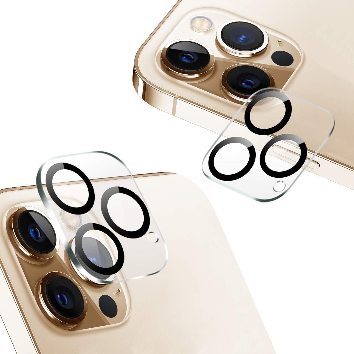 AUNEOS iPhone 12 Pro 用カメラフィルム 3眼レンズ タピオカレンズ