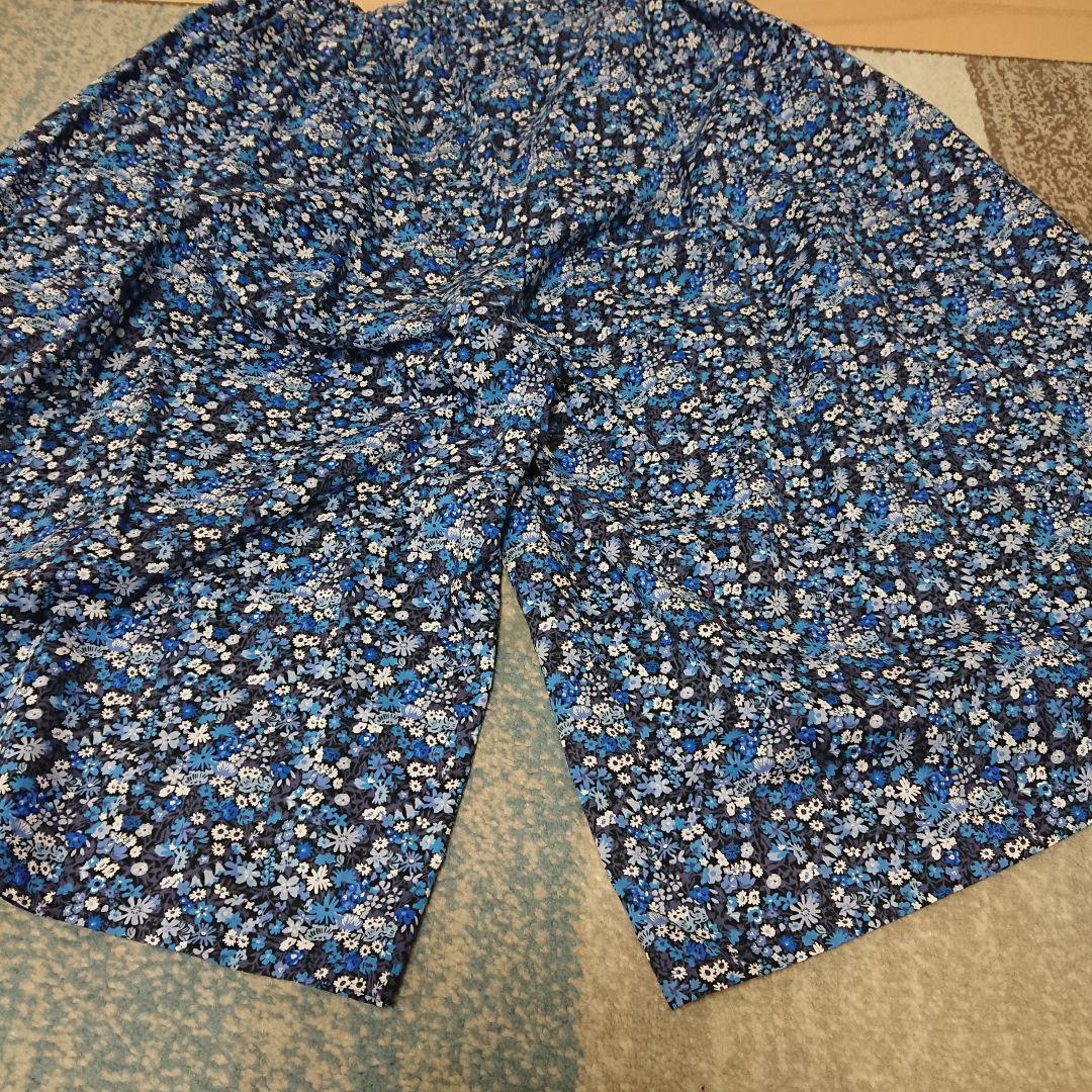  new goods hand made Liberty setup 7 minute sleeve & culotte skirt One-piece 