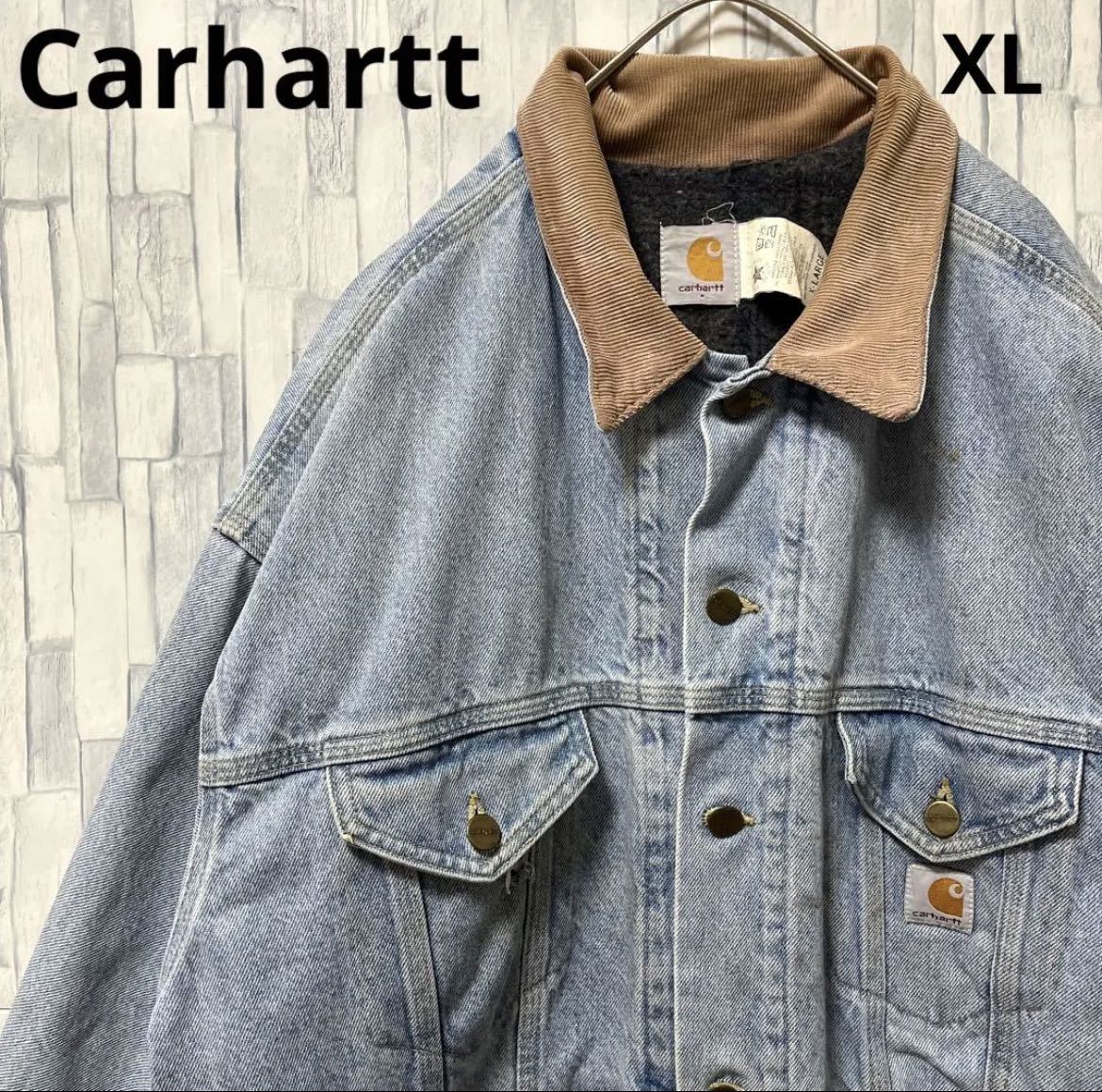 人気コーデュロイ】CarharttWIP ワンポイント刺繍ロゴ古着内ライナー-