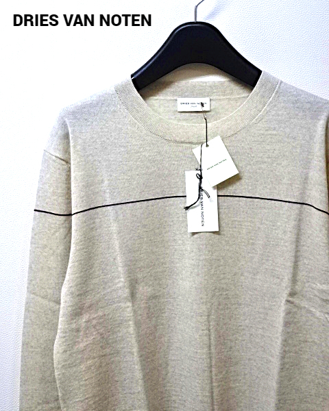 S【DRIES VAN NOTEN KNIT TIARA 9712 M．K．SWEATER ECR 152-21250-9712-005ドリス ヴァン ノッテン ニット セーター】