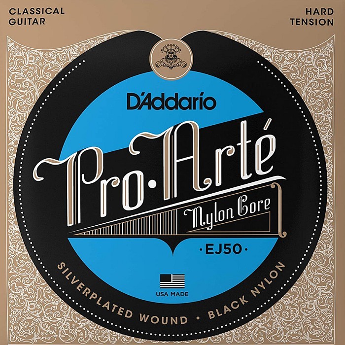 D'Addario EJ50 Pro Arte Nylon Silver/Black Hard ダダリオ クラシック弦
