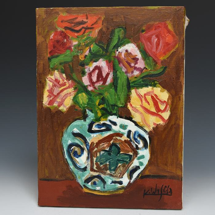 2021新春福袋】 一点もの 油絵 omiのオリジナル作品 薔薇F4号