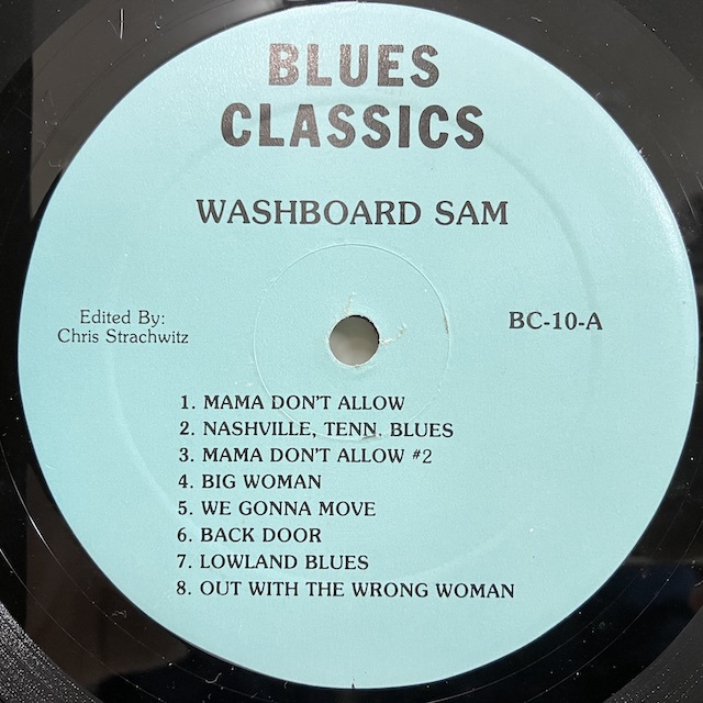★即決 ur1583 Washboard Sam / Blues Classics 米盤70年代の再発盤 洗濯板奏者、ウォッシュボード・サム_画像2