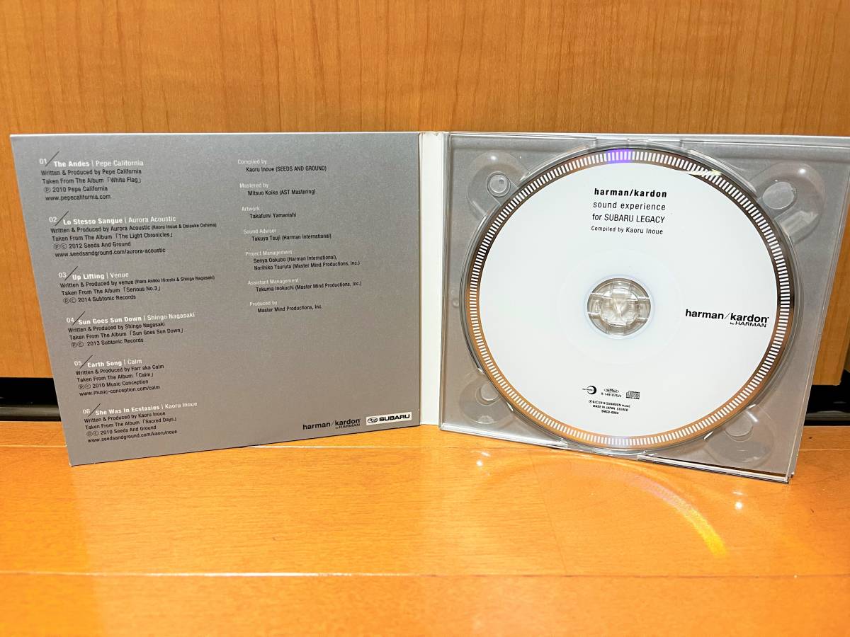 【入手困難/デジパック仕様】harman/kardon sound exprience for SUBARU LEGACY Compiled by Kaoru Inoue(sunmoon music/SMCD-0004/井上薫)_画像3