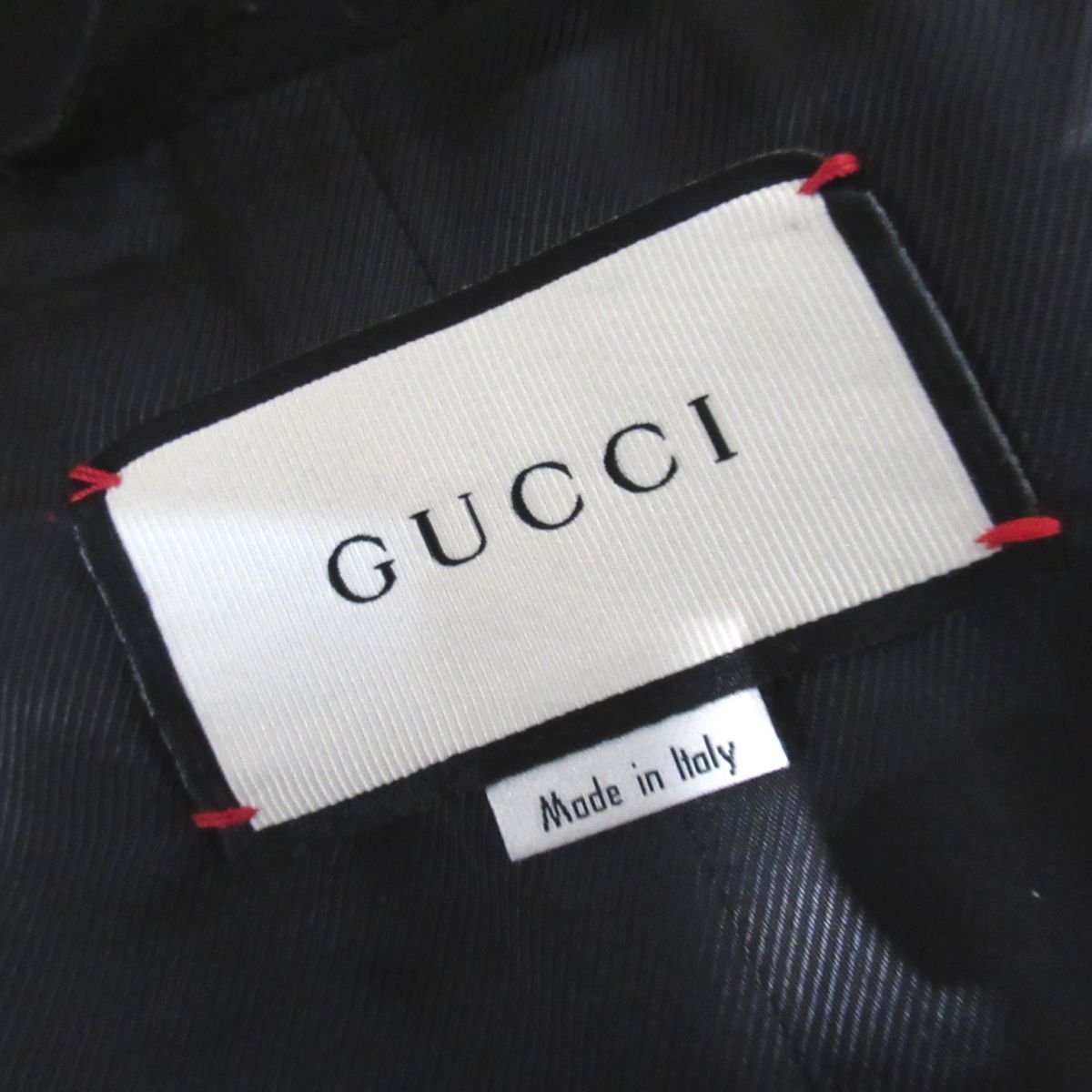 美品 18AW GUCCI グッチ ロング丈 スタンドカラー マルチボタン