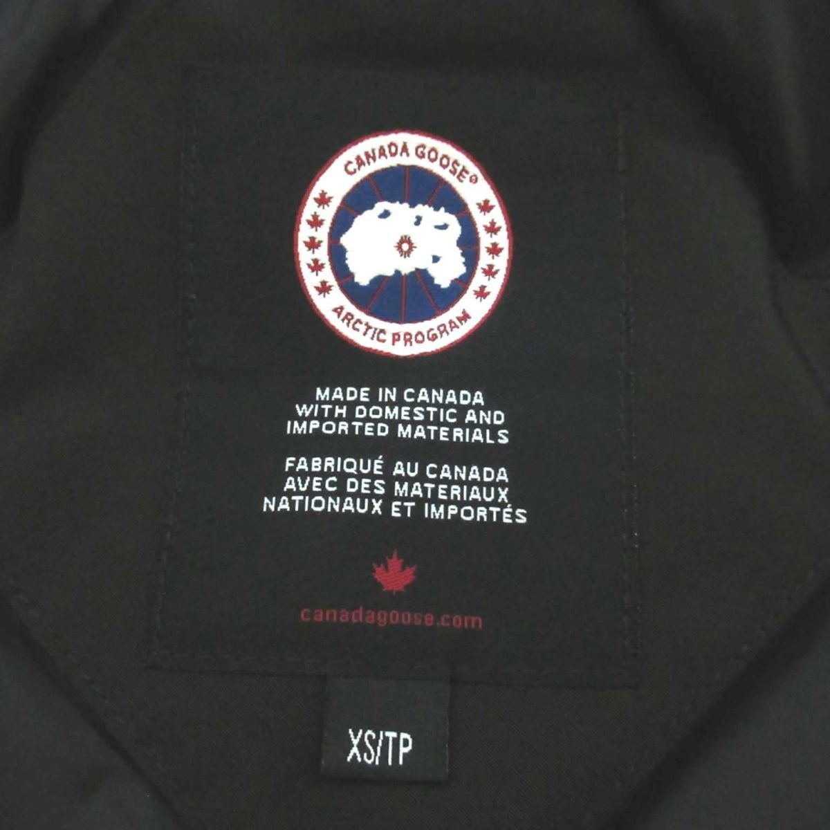 美品 CANADA GOOSE カナダグース 2603JL BRONTE PARKA ブロンテパーカ コヨーテファー ダウンジャケット XS/TP ブラック C0102_画像9