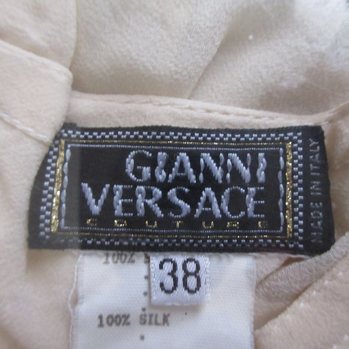 美品 GIANNI VERSACE ジャンニヴェルサーチ ヴィンテージ シルク100