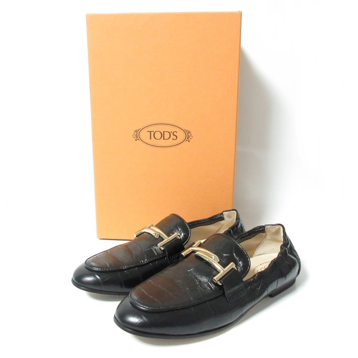 一部予約！】 未使用 TOD'S トッズ ローファー ブラック 革靴 女性用