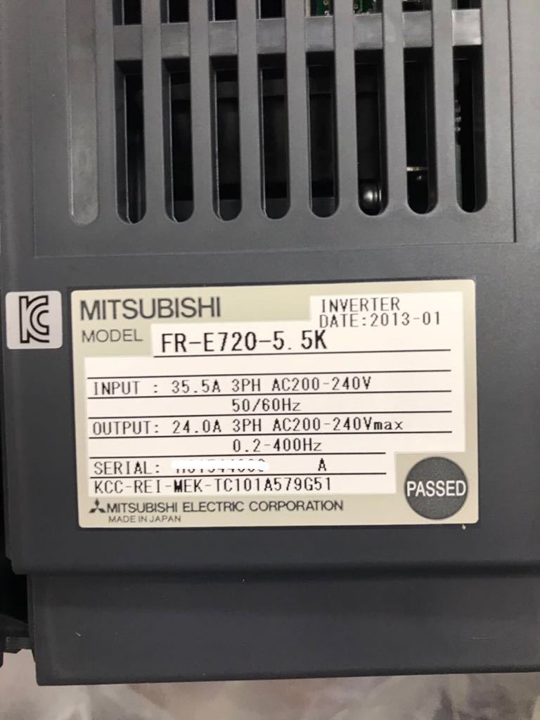 新品未使用三菱電機 MITSUBISHI インバーター FR-E720-5.5K動作保証