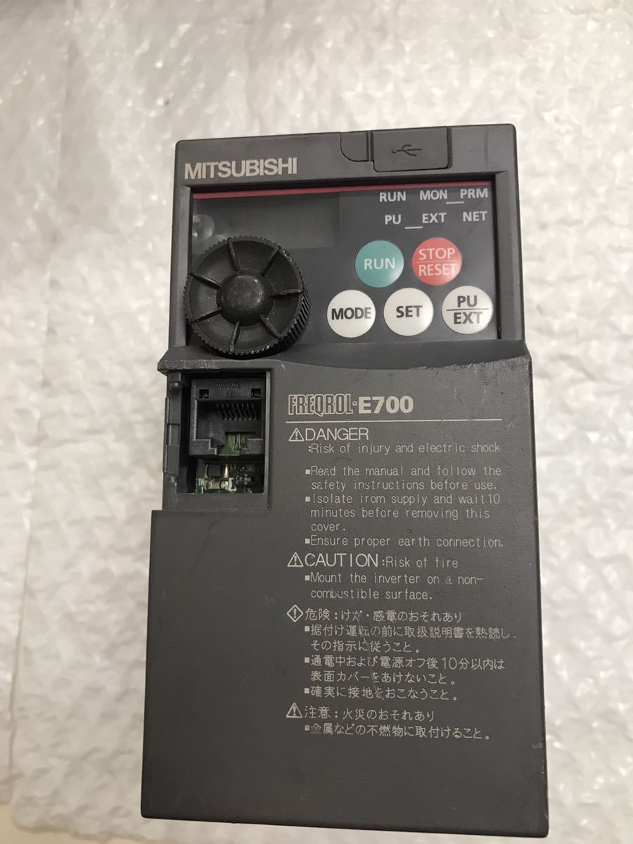 ターンでお 三菱電機 MITSUBISHI インバーター FR-E720-0.75K動作保証1