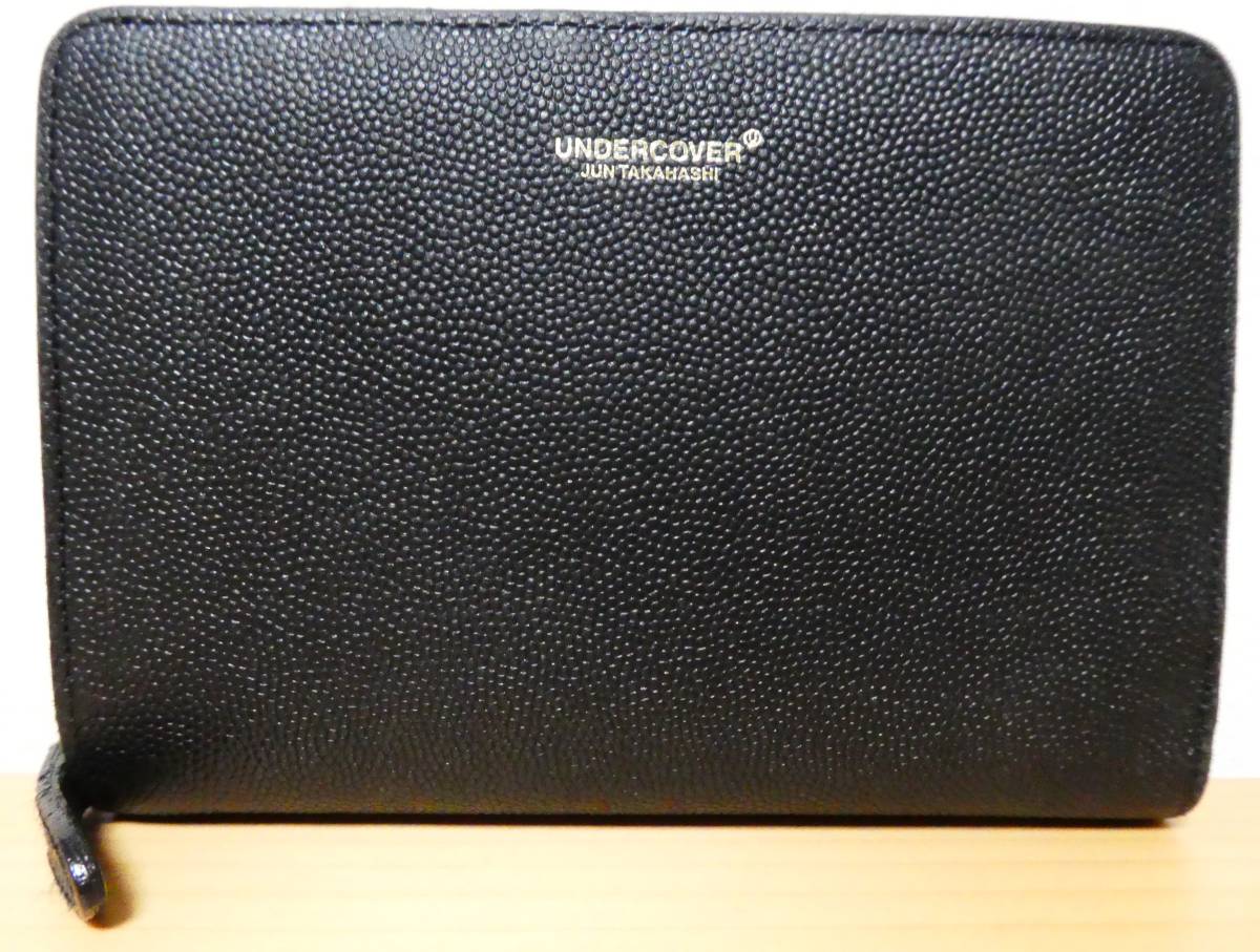 UNDERCOVER 財布 レザー 2ツ折 ジップ ウォレット ブラック 吉田 UNDERCOVER 財布 レザー 2ツ折 ジップ ウォレット ブラック 吉田