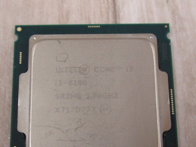 ^TTPC 0144! guarantee have Intel Core Core i3-6100 / 3.70GHz Intel CPU receipt issue possibility 