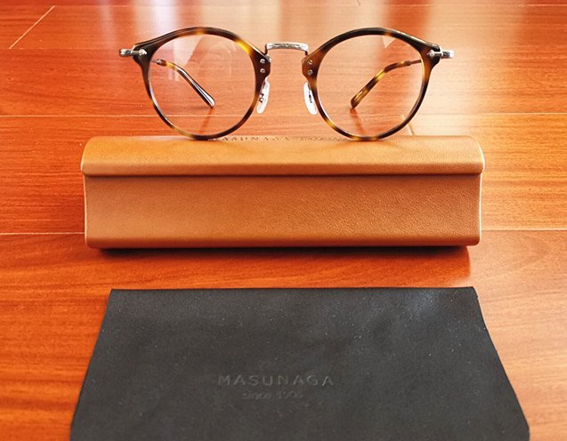 高級モデル・人気作・MASUNAGA・増永眼鏡・GMS-805 高級純チタン・超軽量・鼈甲・眼鏡フレーム _画像2