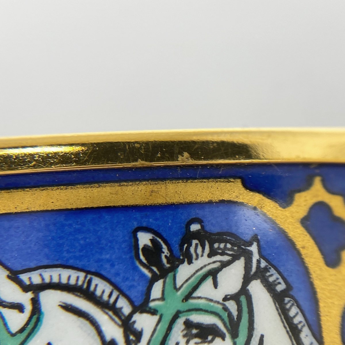 エルメス HERMES エマイユ GM 七宝焼き 腕輪 ブレスレット 馬柄
