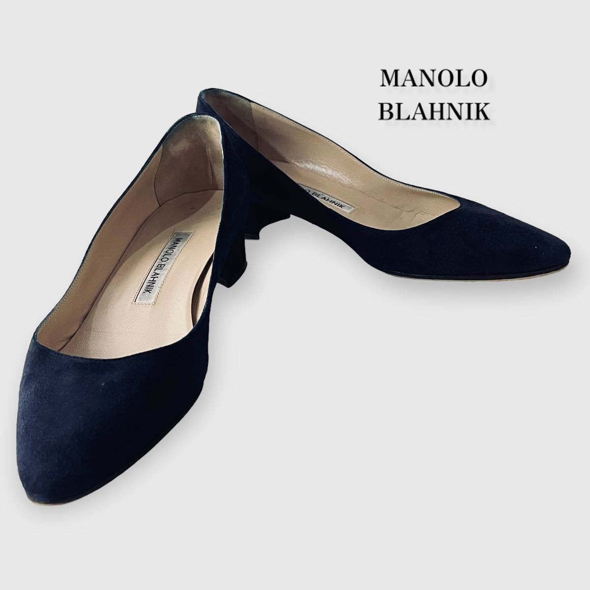 MANOLO BLAHNIK マノロブラニク パンプス ネイビー スエード | labiela.com