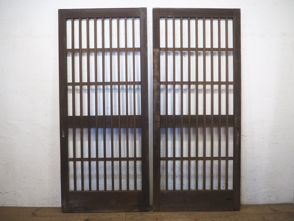 taH0868*[H200cm×W86,5cm]×2 sheets * antique *.. design. large wooden sliding door * fittings .. door entranceway door old Japanese-style house reproduction retro store furniture M pine 