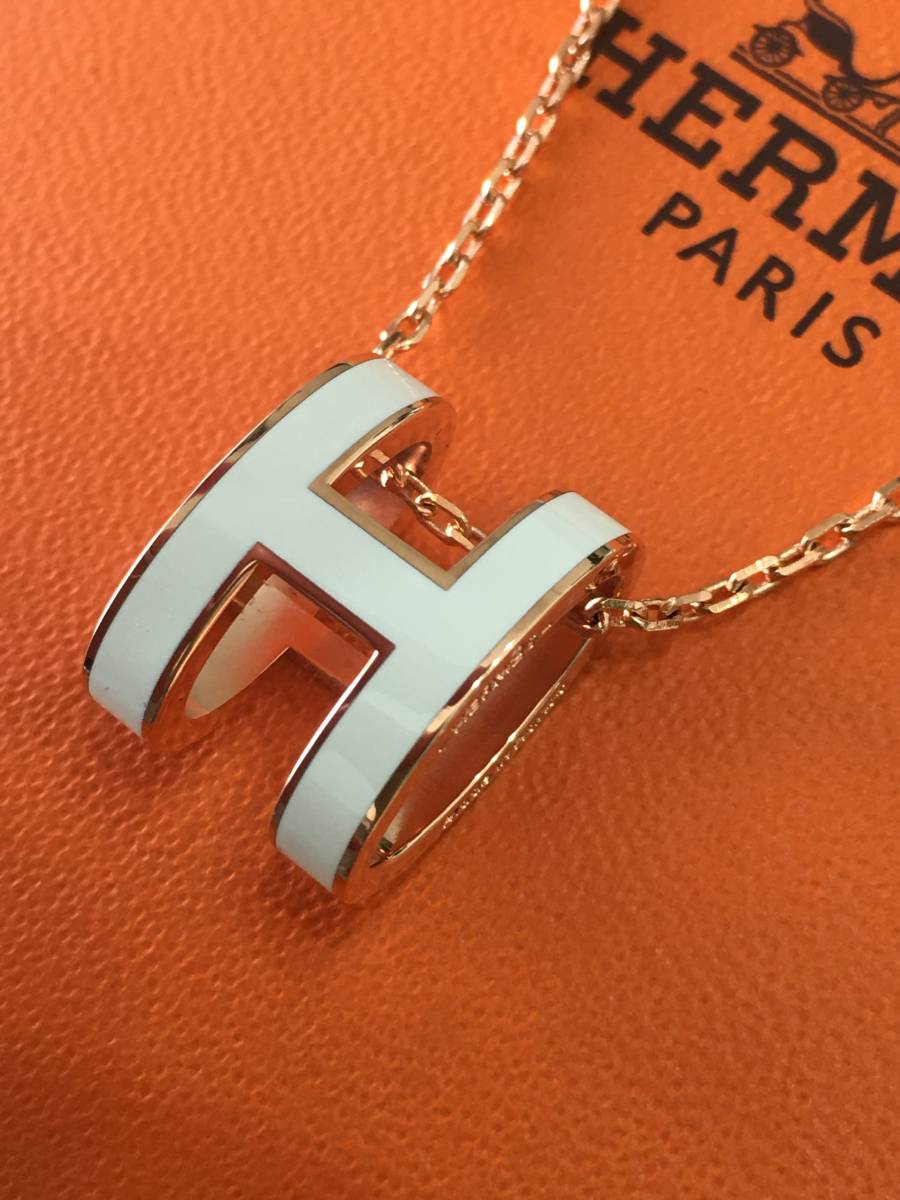 HERMES エルメス ポップアッシュ H ロゴ ネックレス ペンダント