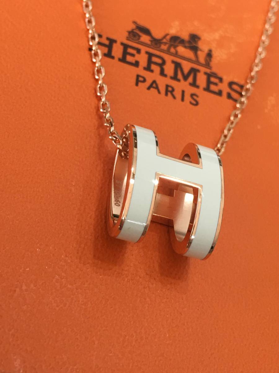 HERMES エルメス ポップアッシュ H ロゴ ネックレス ペンダント