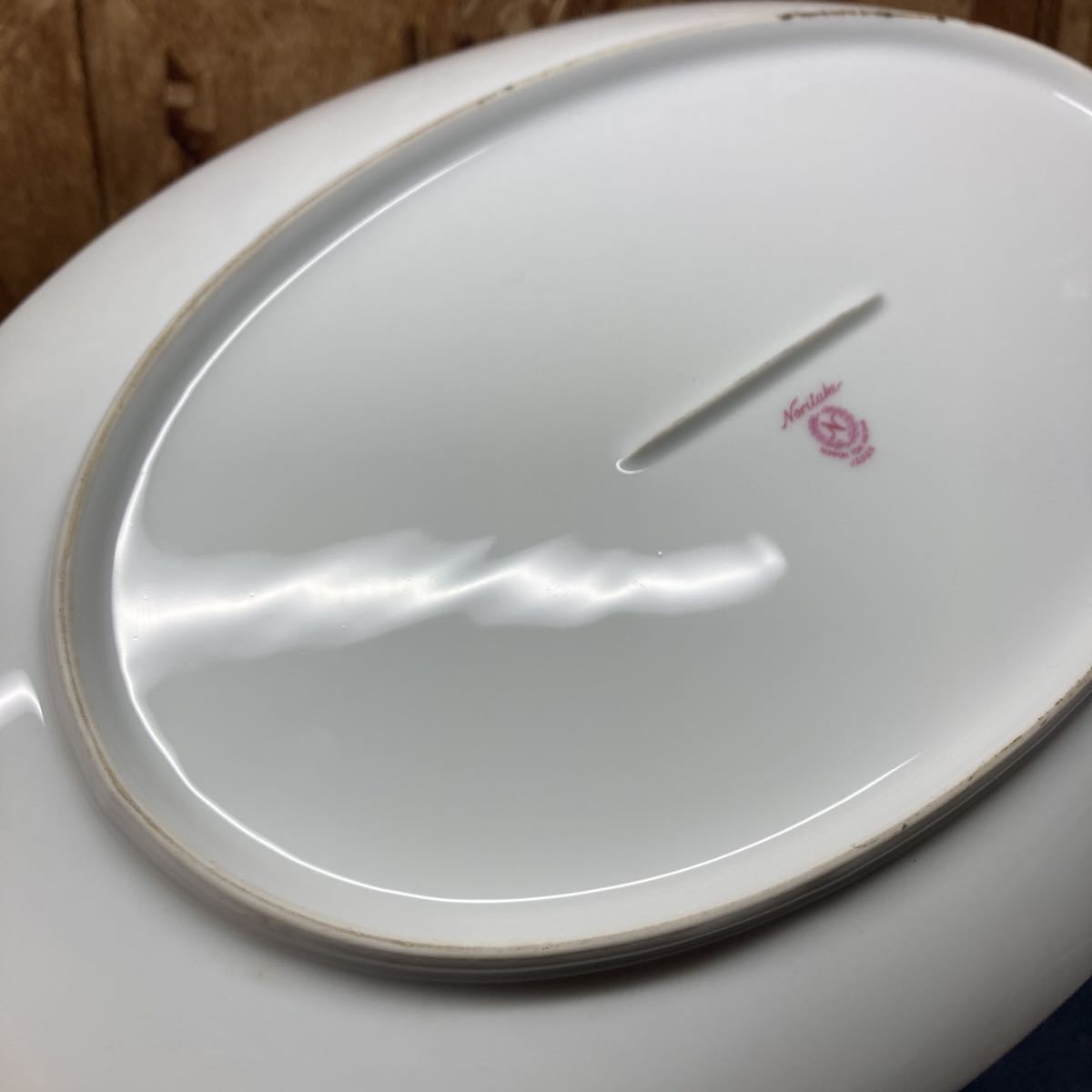 送料無料【Mあ22】ノリタケ　楕円　お皿　大皿　オーバルプレート