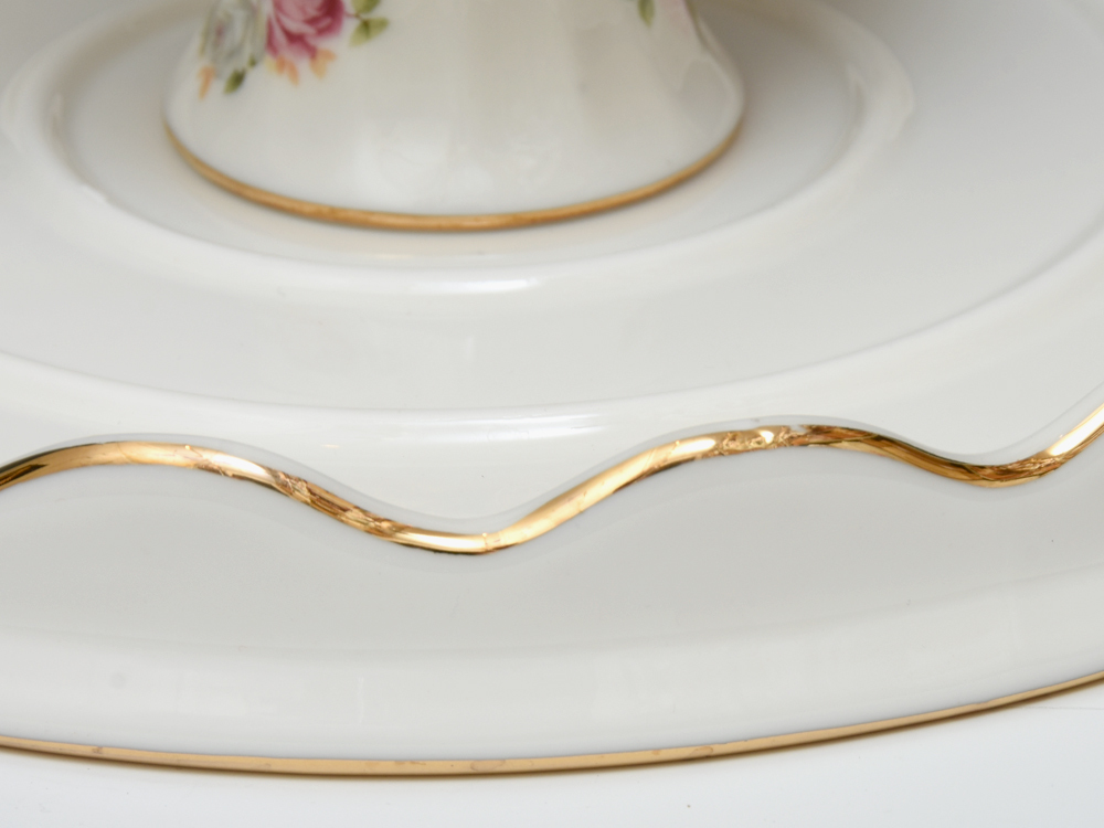 ROYAL ASHMORE ロイヤルアシュモア ロイヤルローズ ケーキスタンド 直径25㎝ 洋食器 皿 陶磁器 西洋美術　z4400o_画像9