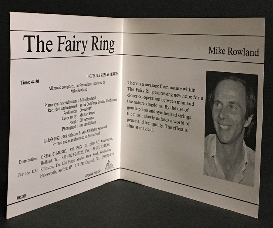 CD[ Mike * low Land Mike Rowland|The Fairy Ring]Switzerland.. окружающая среда музыка Oreade Music