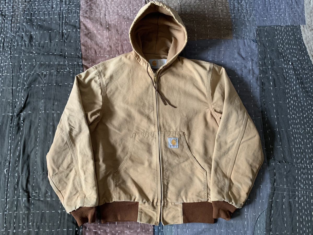 80s 90s carhartt アクティブ ジャケット USA製 パーカー vintage ビンテージ アメリカ製 ブラウン ダック カーハート_画像2