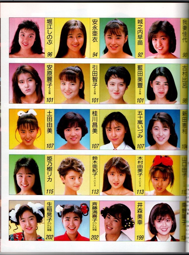 S3011 明星 ヘアカタログ 88 3月号 1988年 昭和63年 後藤久美子 南野陽子 工藤静香 高井麻巳子 堀江しのぶ 酒井法子 渡辺満里奈 匿名配送_画像4