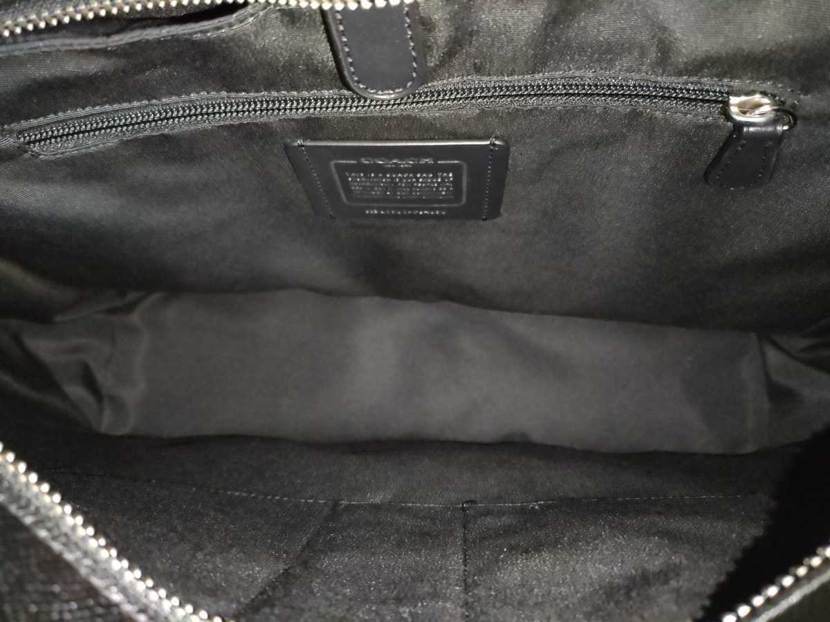 送料無料 超美品 COACH コーチ メンズ トートバッグ ベケット レザー ビジネストート F84630 ブラック
