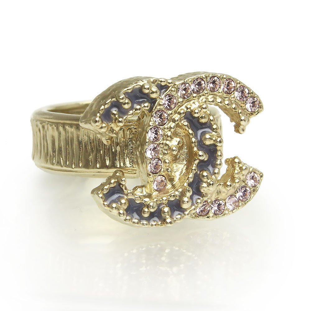 新品・未使用品)シャネル CHANEL ラインストーン ココマーク リング