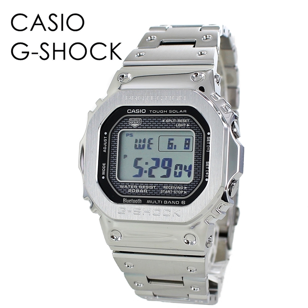 国内正規品 CASIO G-SHOCK カシオ Gショック メンズ ORIGIN Bluetooth搭載 電波ソーラー シルバー GMW-B5000D- 1JF 腕時計 記念日 2023