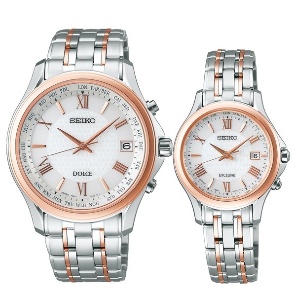 日本製安い ペアウォッチ セイコー 電波ソーラー 腕時計 SEIKO